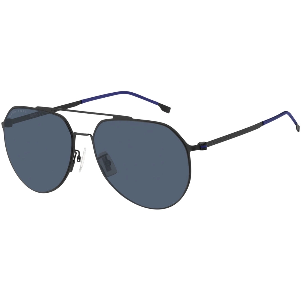 Hugo Boss Mens 1404 0003 KU Black Sunglasses Metal - One Size
